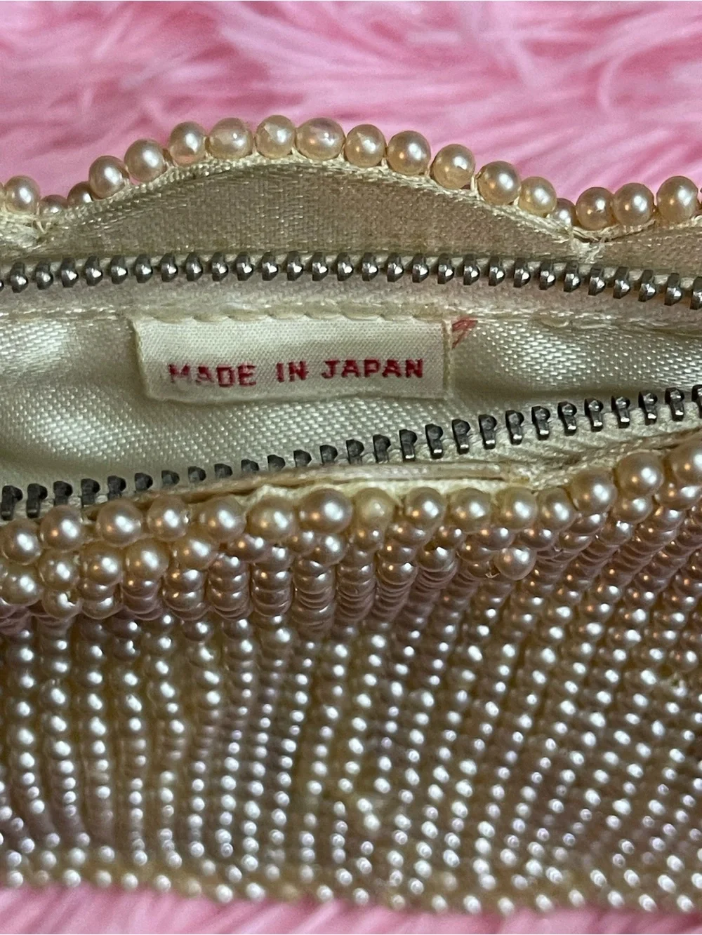 Vintage Japan  beaded change purse